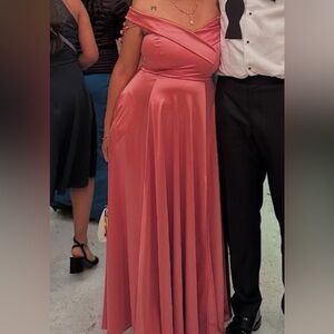 Pink Rose Ball Gown Dress